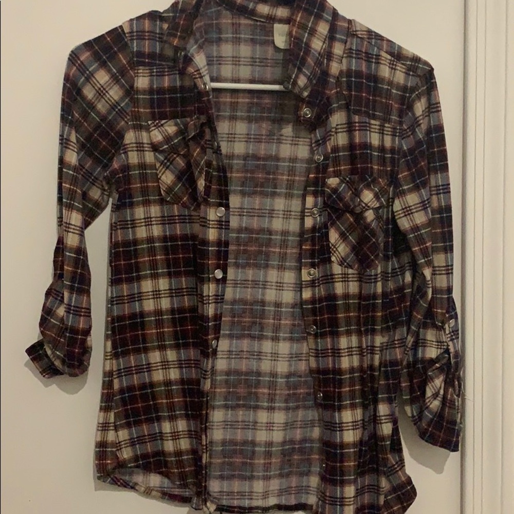 Long sleeve flannel!